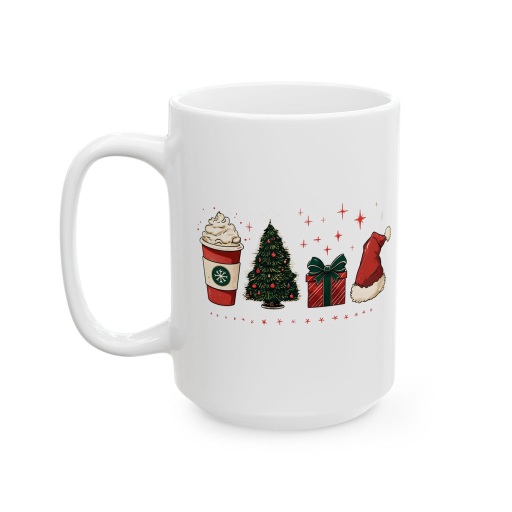 Christmas Coffee  Mug — Holiday Santa Hat Latte Ceramic Mug (11oz & 15oz)