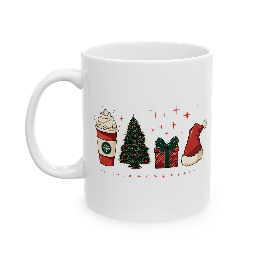 Christmas Coffee  Mug — Holiday Santa Hat Latte Ceramic Mug (11oz & 15oz)