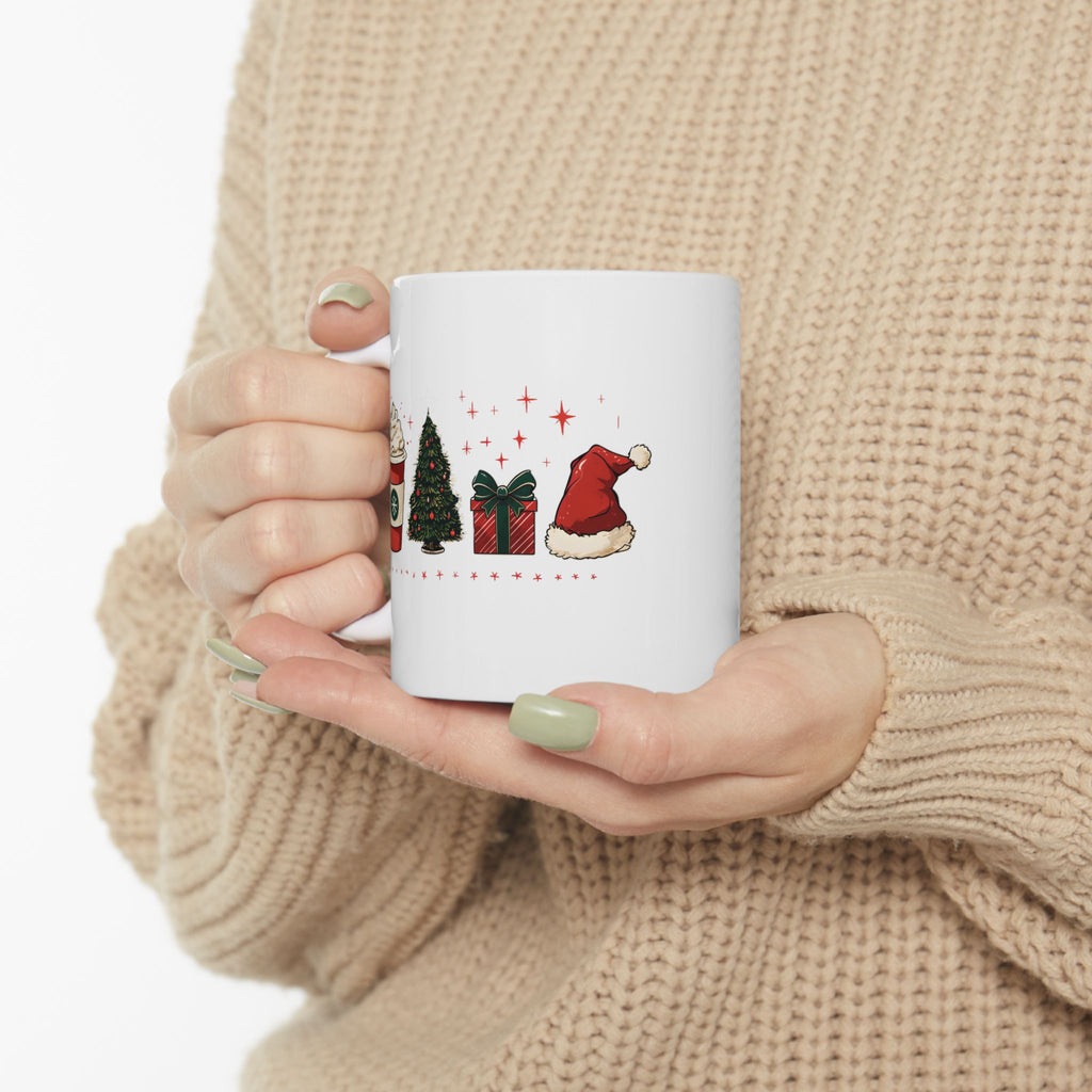 Christmas Coffee  Mug — Holiday Santa Hat Latte Ceramic Mug (11oz & 15oz)